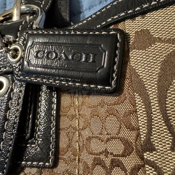 Coach Brown Patchwork Tote - Picture 3 of 12